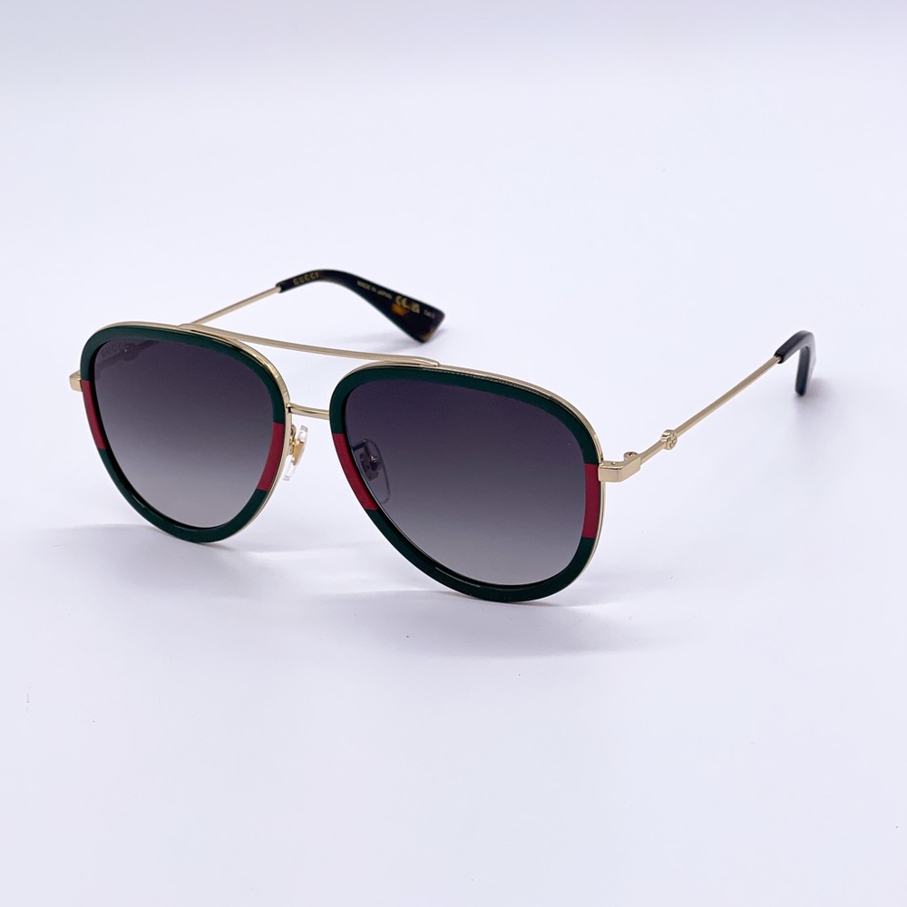 NEW GUCCI GG0062S 003 AVIATOR FRAME SUNGLASSES GUCCI - Picture 4 of 13